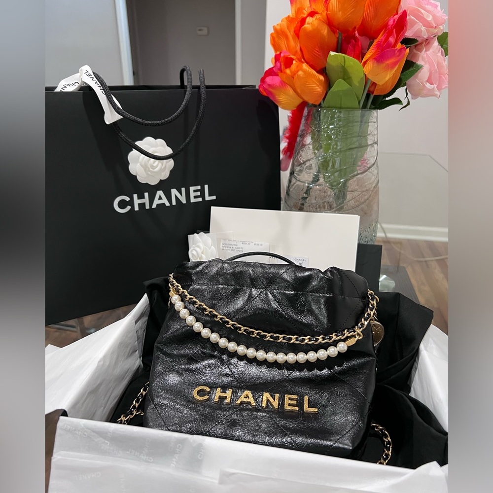 Brand new Chanel 22 mini pearl